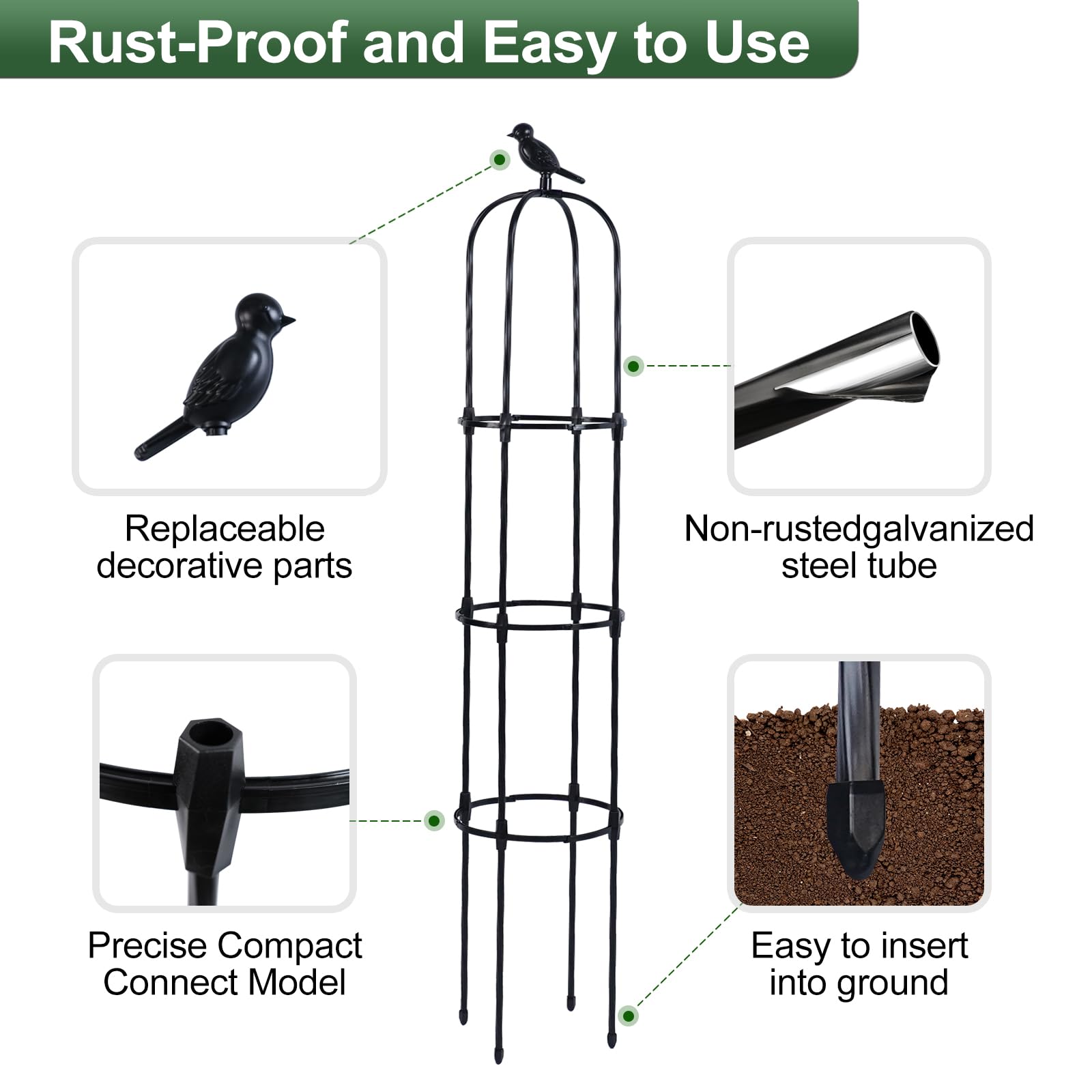 Lalahoni decorative trellis enhances patios with a timeless black finish.