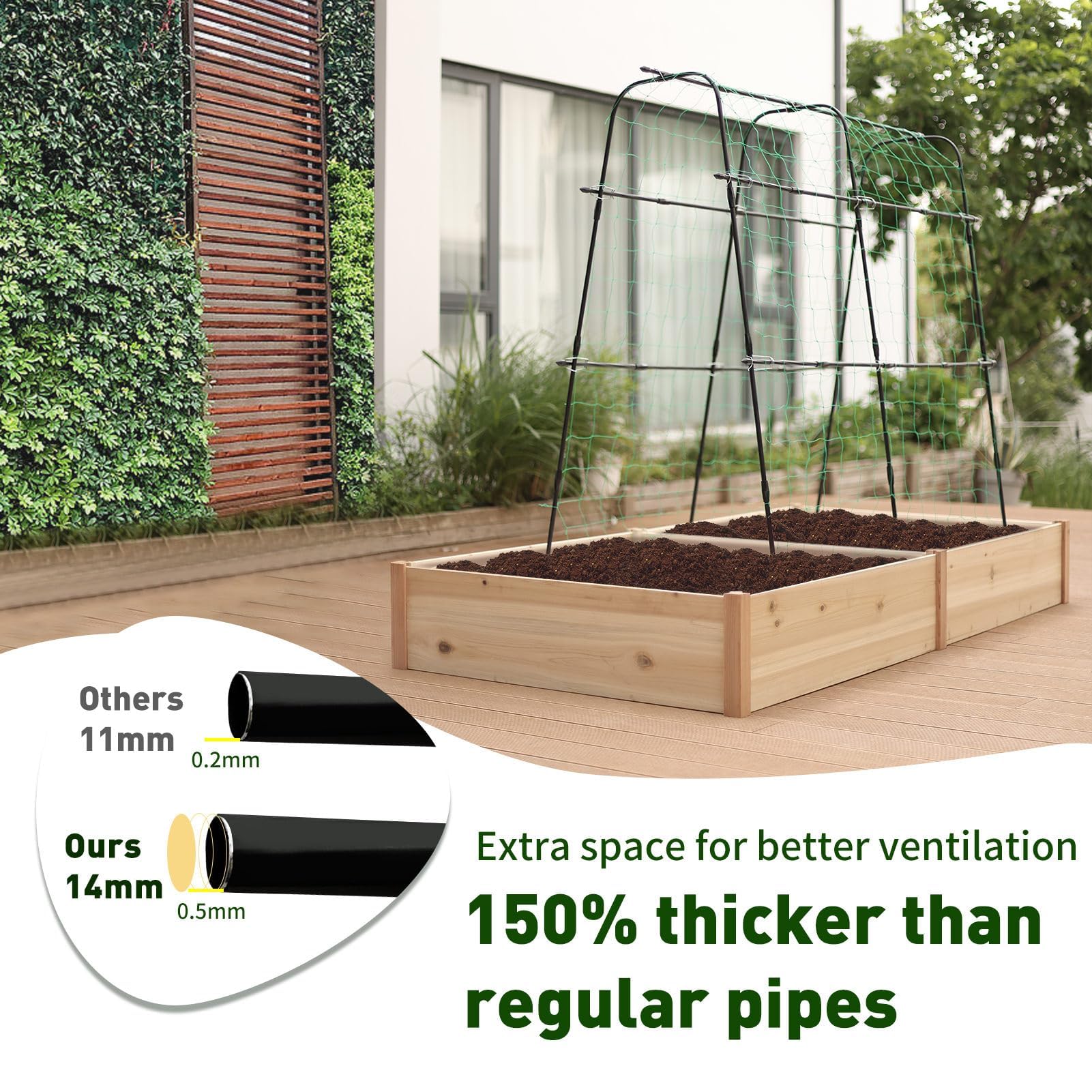 lalahoni trellis with netting guides climbing plants