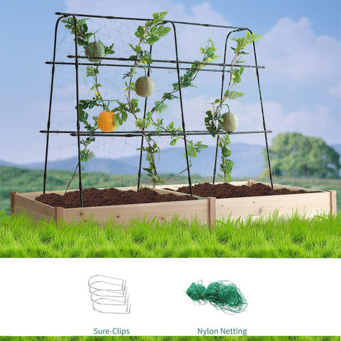 lalahoni all-purpose black garden arch for vegetables and fruit vines