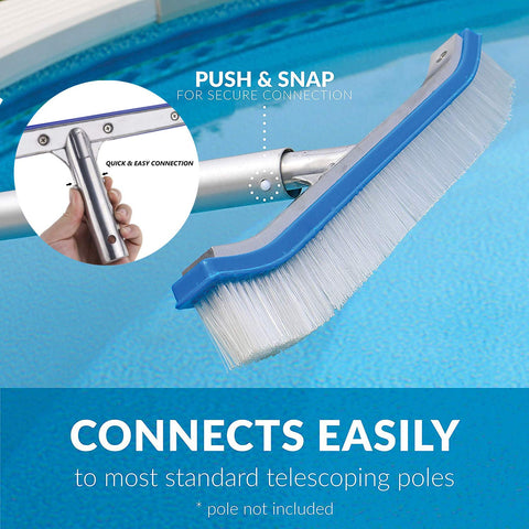 LALAPOOL nylon-bristles brush reaches corners with gentle scrubbing power.