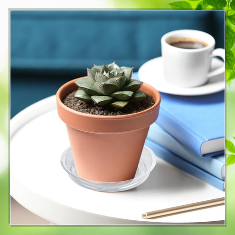 Lallisa durable, waterproof plant saucer protecting floors from overflow.