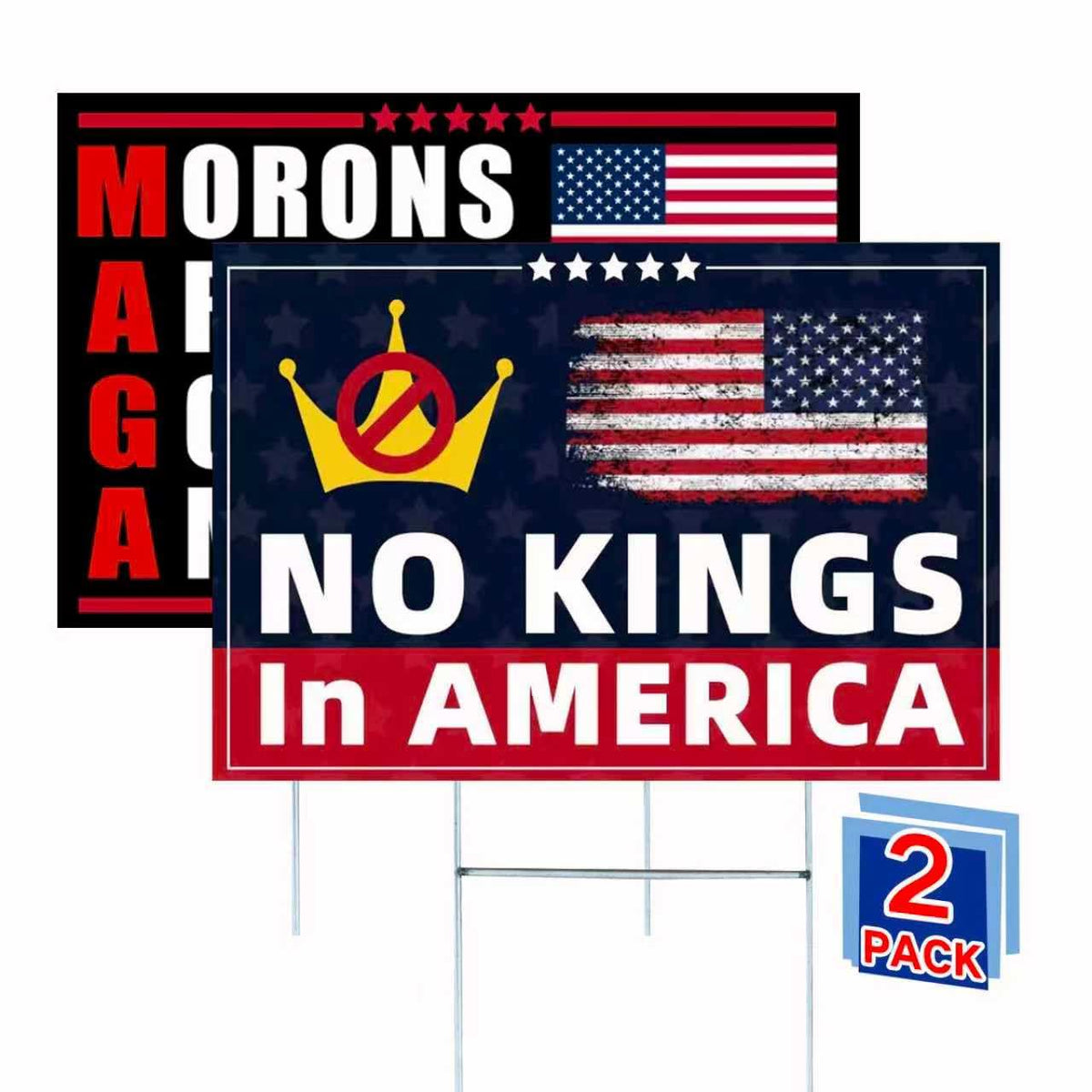 LAMILAMI No Kings in America yard sign elevates curb appeal with clear messaging.