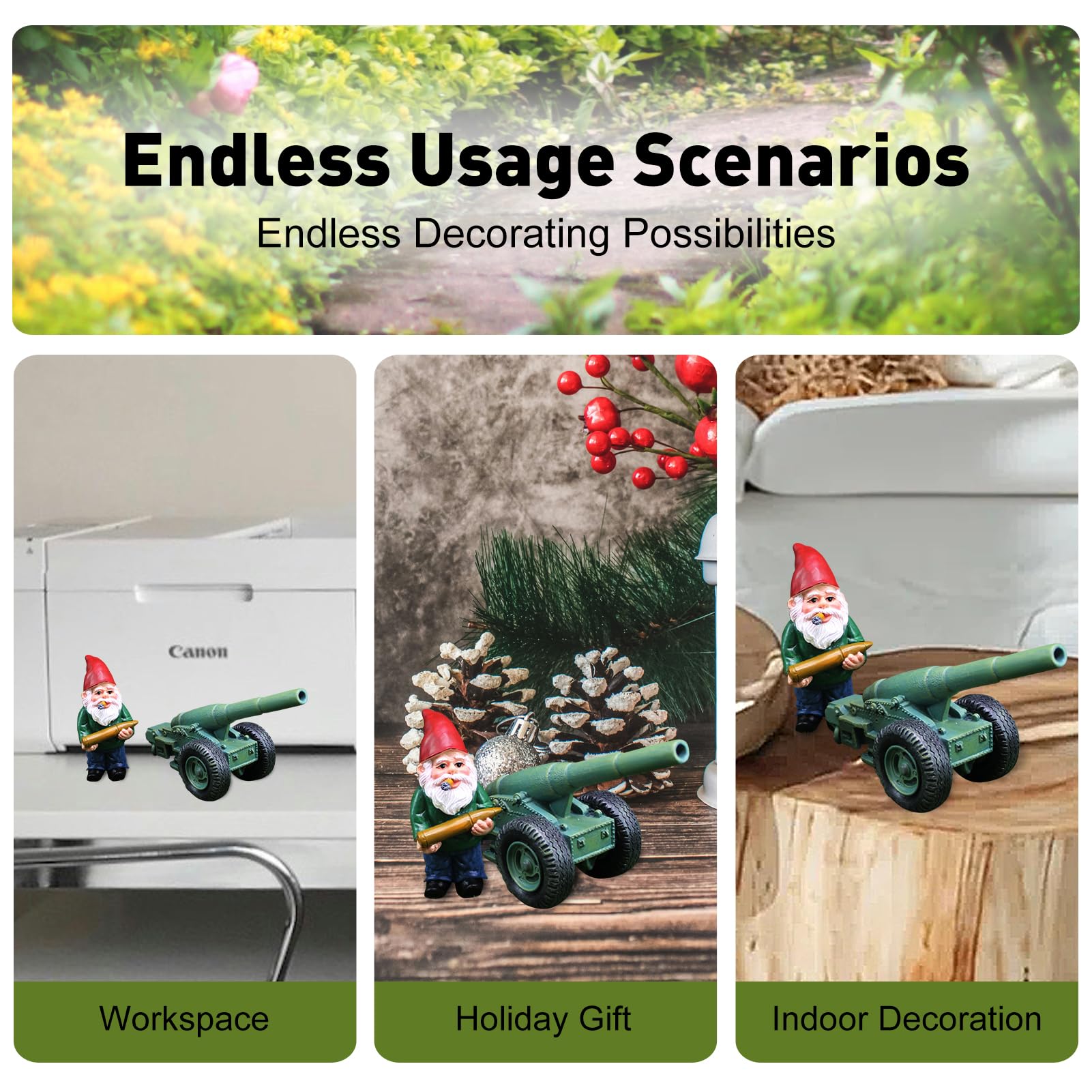 Lamnes gift-ready garden gnome, ideal for seasonal celebrations and gifting.