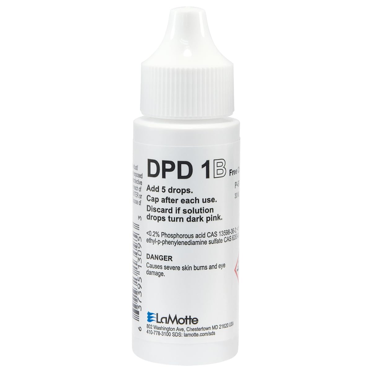 LaMotte P-6741-G chlorine DPD 1B 30ml test reagent for accurate free chlorine testing.