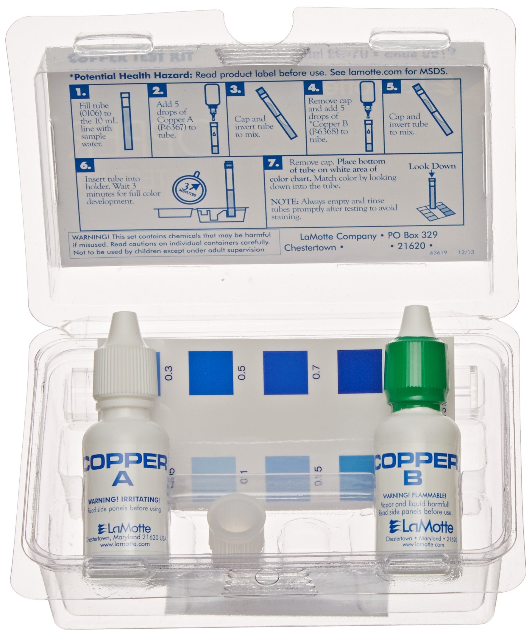 LaMotte Copper Test Kit bottle demonstrates durable design for reliable water testing.