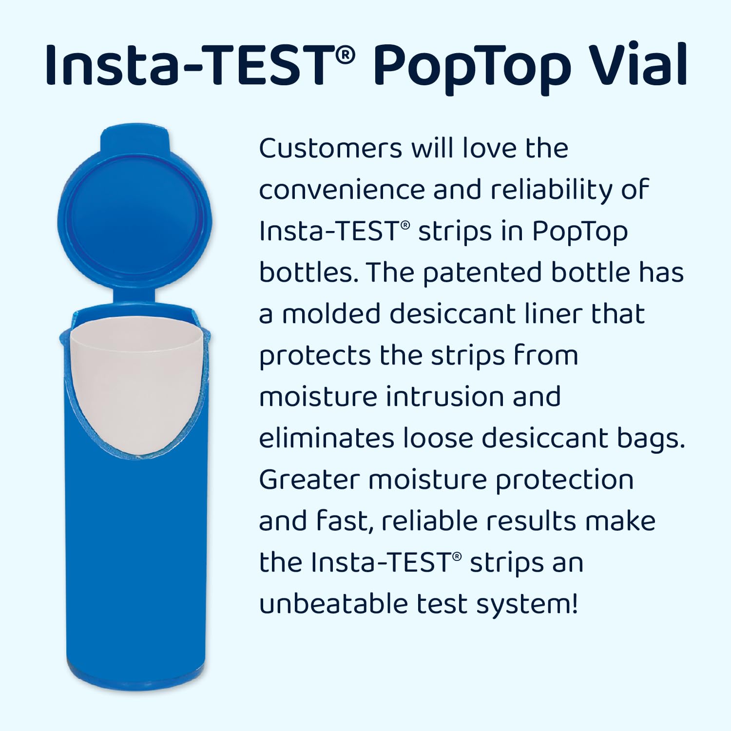 LaMotte borate test strips come in waterproof bottle with desiccant for longevity.