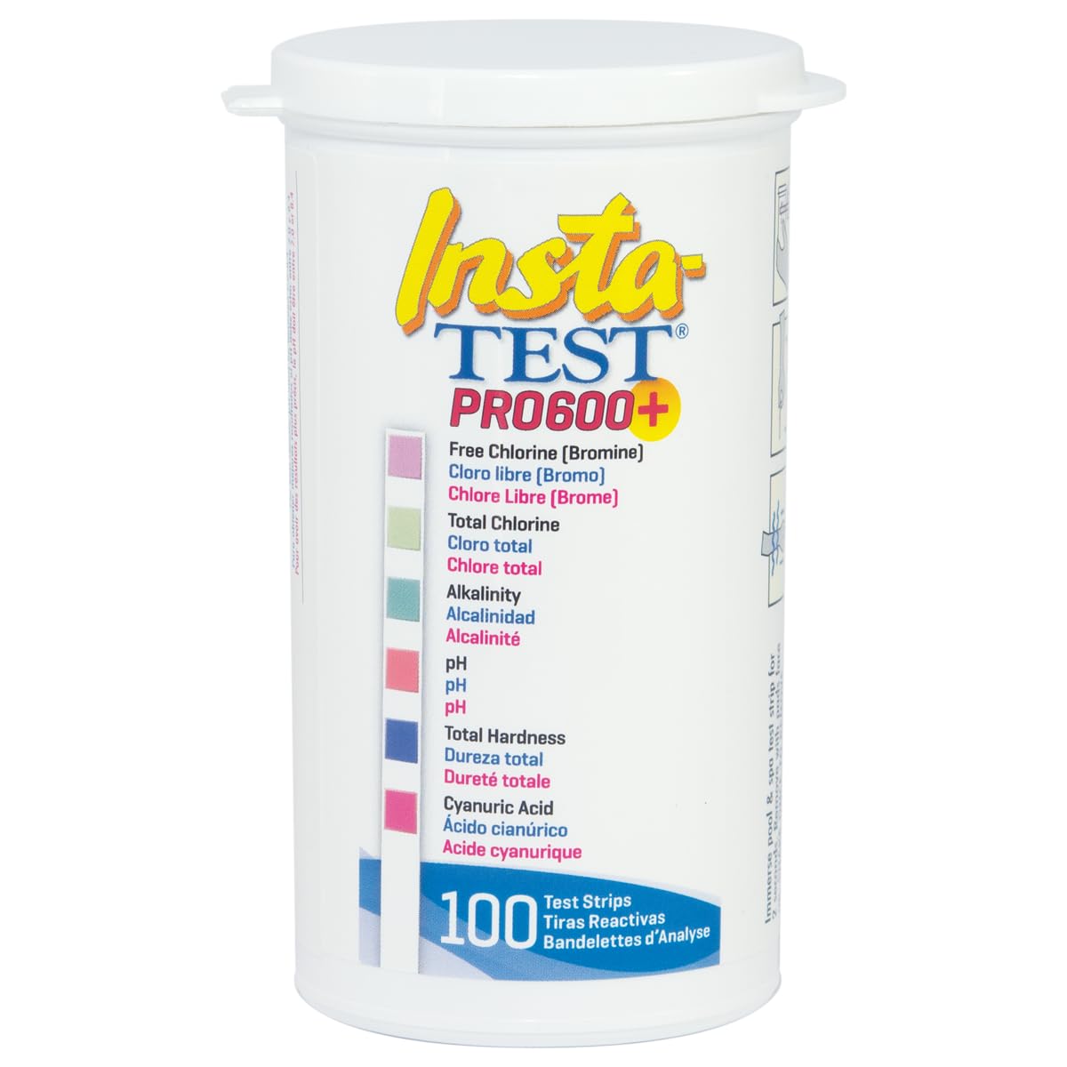 LaMotte Insta-Test PRO 600 Plus strip being dipped for quick pool readings