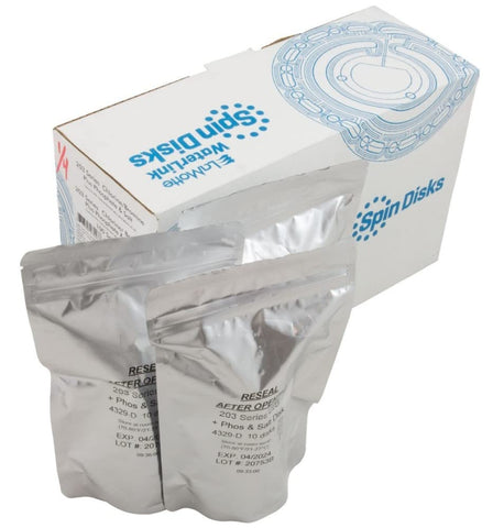 LaMotte WaterLink Spin Disk package front for easy lab-ready testing
