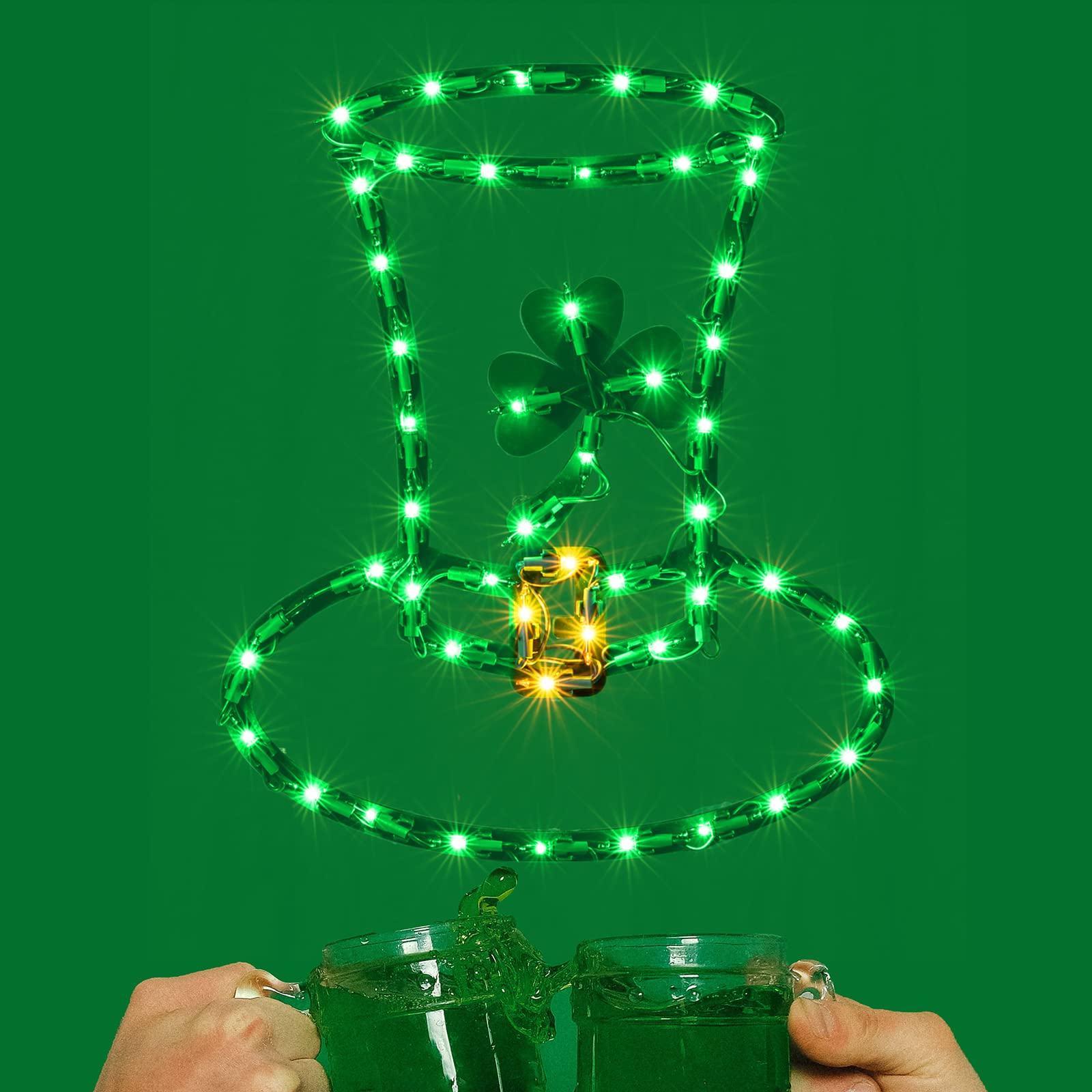 LampHOME 50 mini lights on green wire illuminate your holiday display vividly