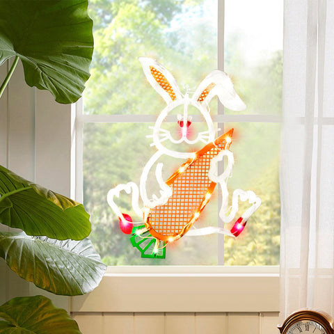 LAMPHOME includes suction cup and strings for quick, adjustable hanging.