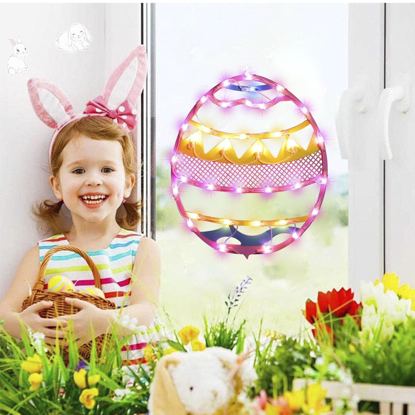 LAMPHOME outdoor-ready decoration withstands wind, rain, and snow.
