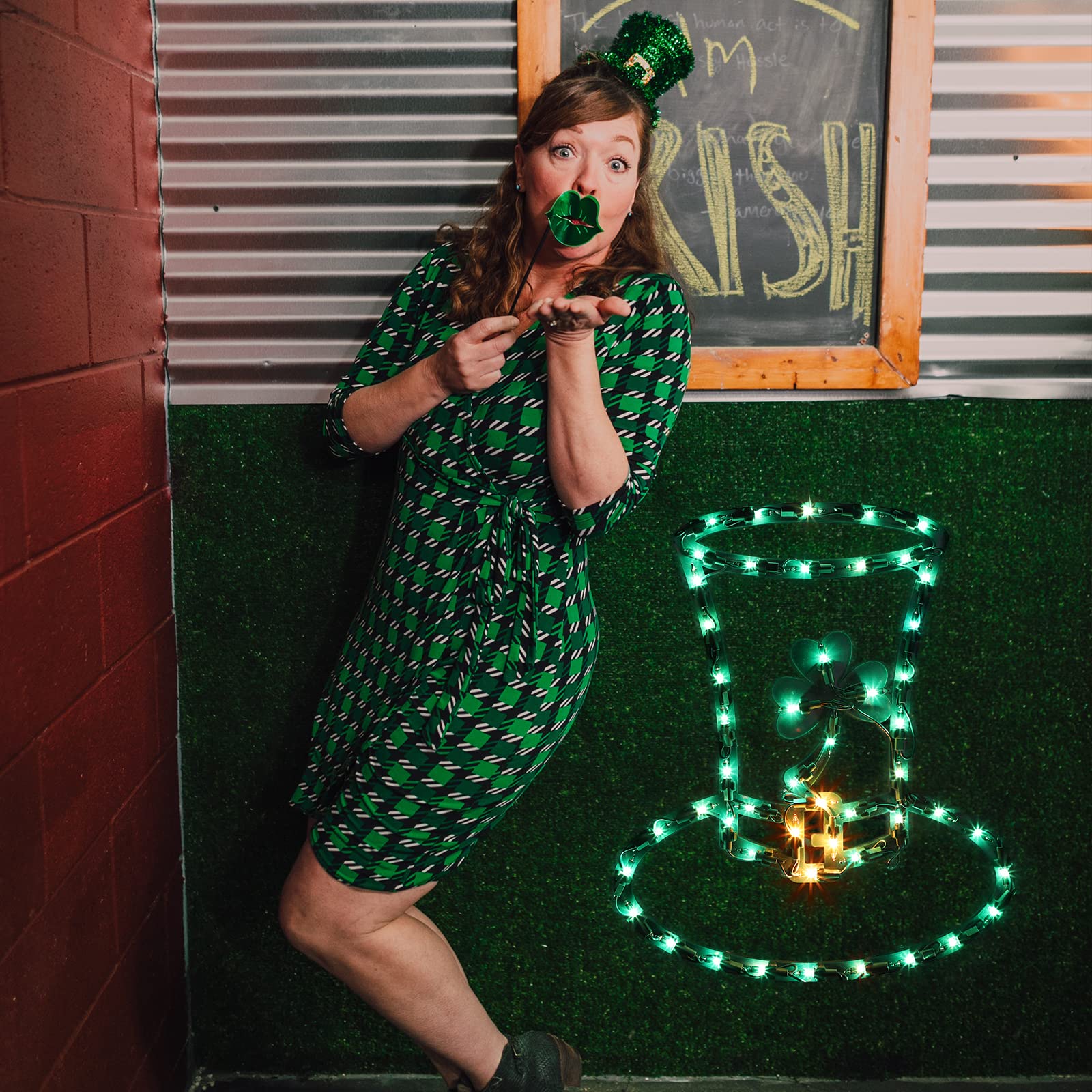 LampHOME indoor-outdoor decor suits homes, gardens, bars, or shops with festive appeal