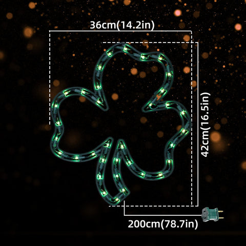 LAMPHOME shamrock window silhouette with suction cup enables quick glass mounting.