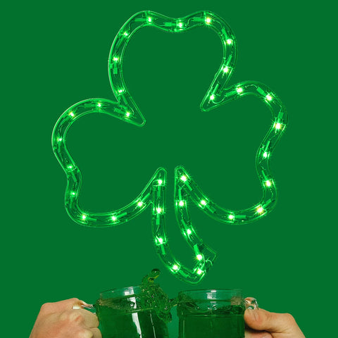 LAMPHOME 35L shamrock window decoration brightens a home display.