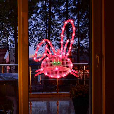 LAMPHOME weatherproof bunny decor withstands rain and wind