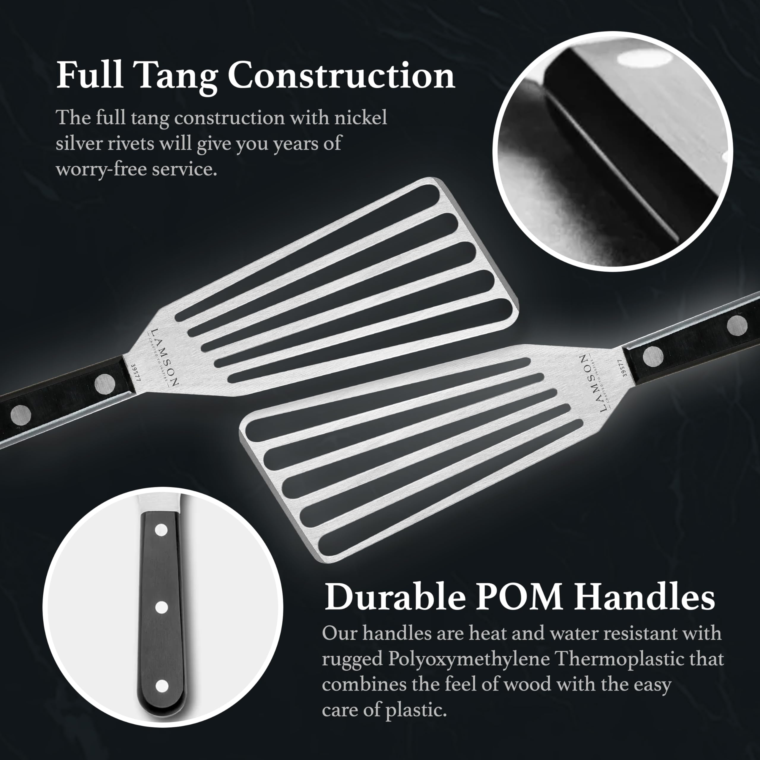 Lamson high-carbon stainless steel head for long-lasting performance