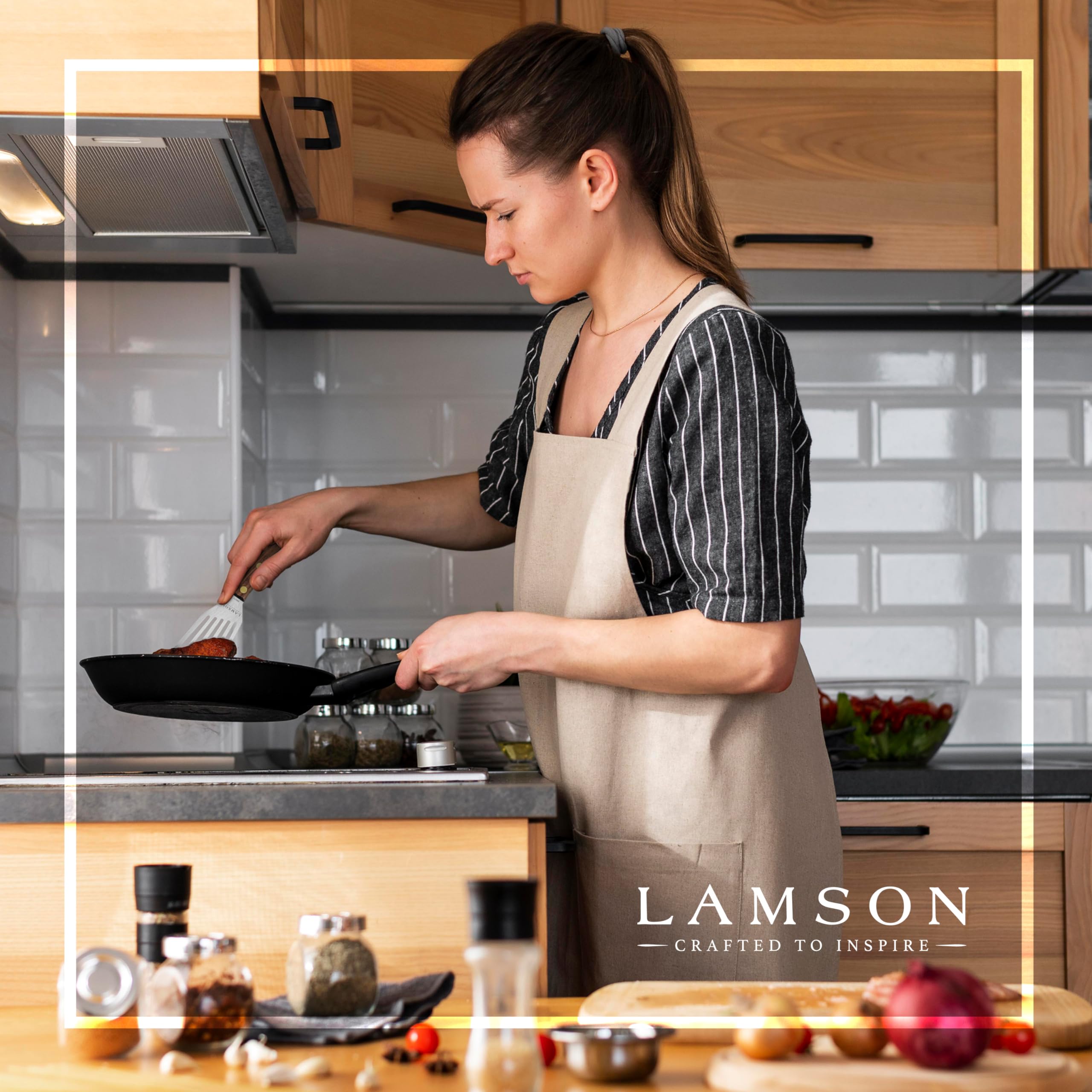 Lamson stainless steel surface resists heat and moisture in busy kitchens