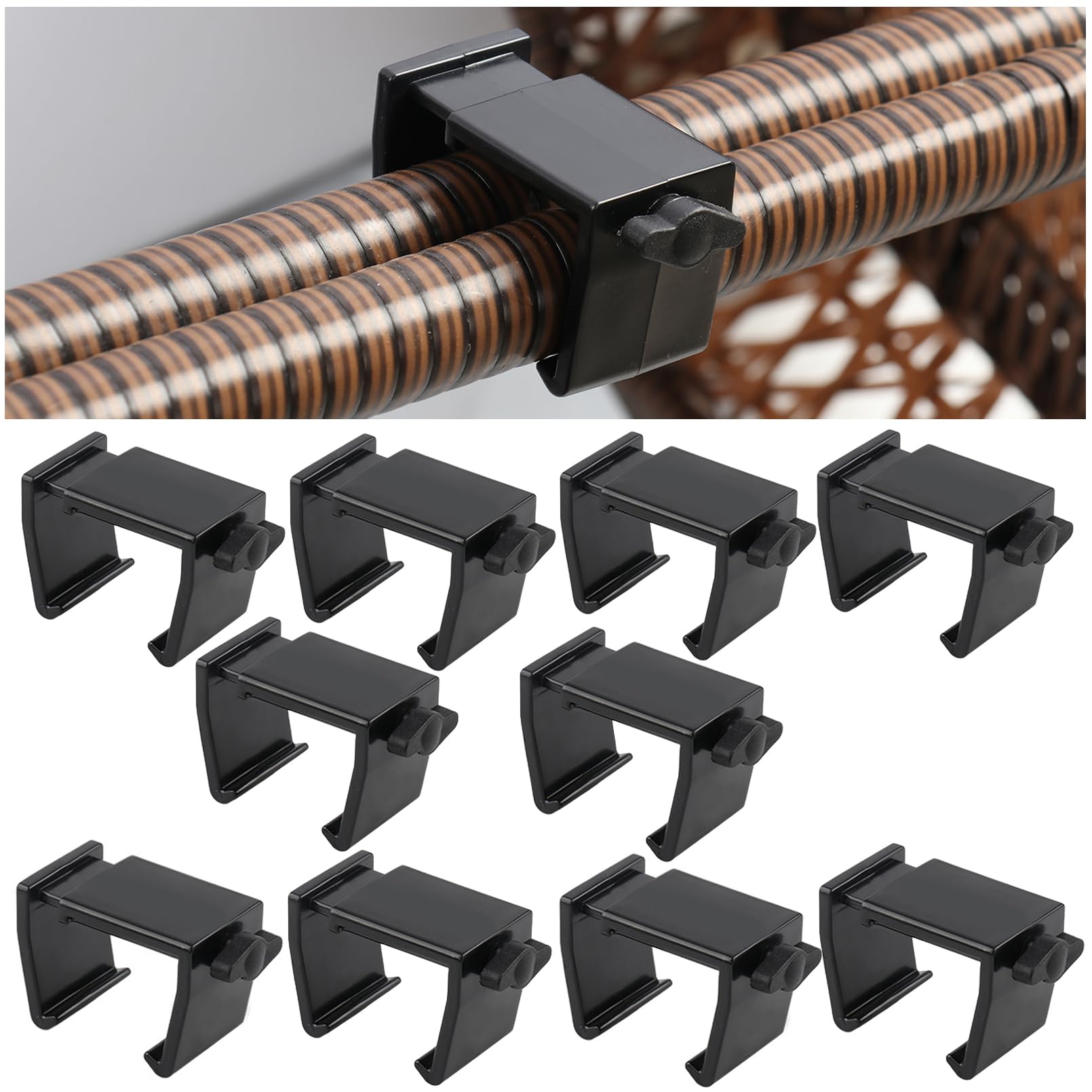 LAMTOP adjustable outdoor clips secure wicker frames for a stable patio sofa
