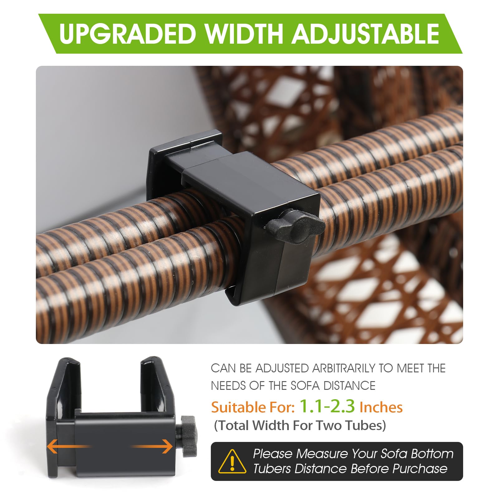 LAMTOP sofa connector clips offer tool-free adjustment for various sectional layouts