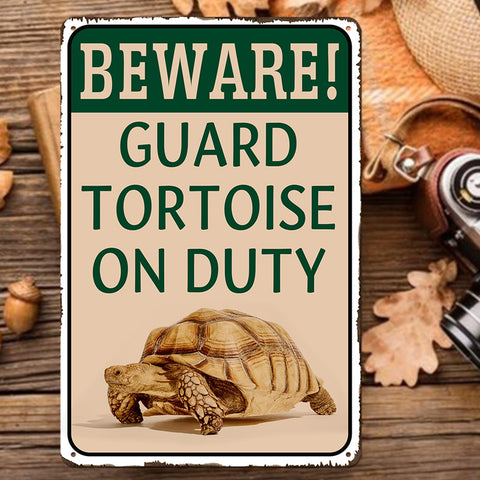 Lamvao sustainable metal sign crafted for durable tortoise-themed decor.