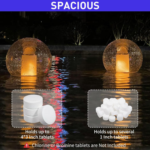 LanBlu spacious chlorine floater works in pools, hot tubs, and fountains