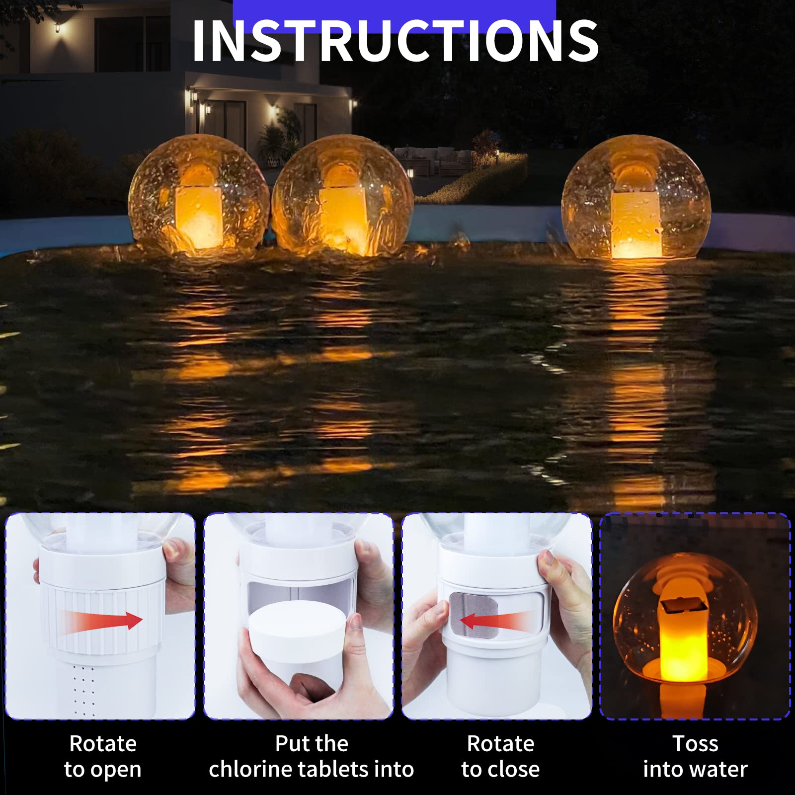 LanBlu solar activation lights up automatically, adding ambiance after sunset