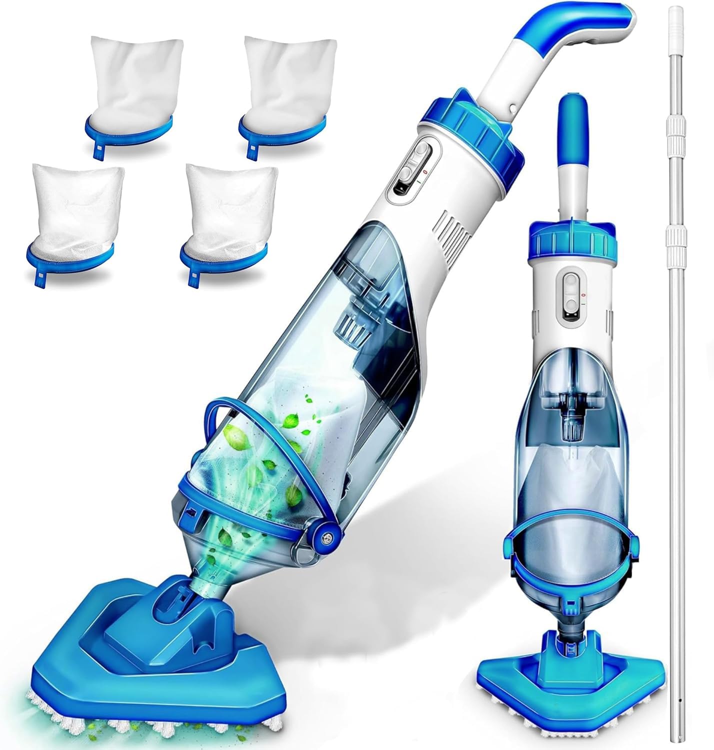 LANCHEZ cordless pool vacuum handheld cleans corners and deep spots.