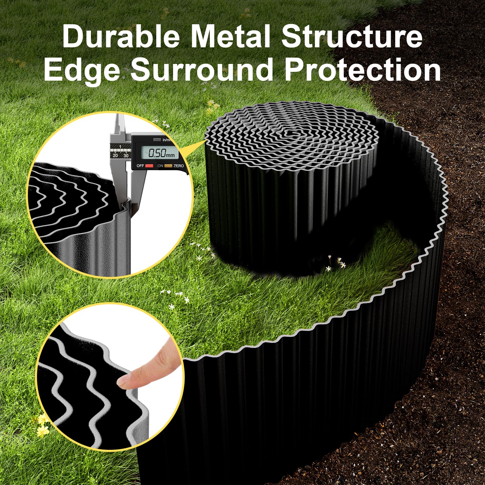 Land Guard 3D ripple design strengthens borders while adding modern garden style.