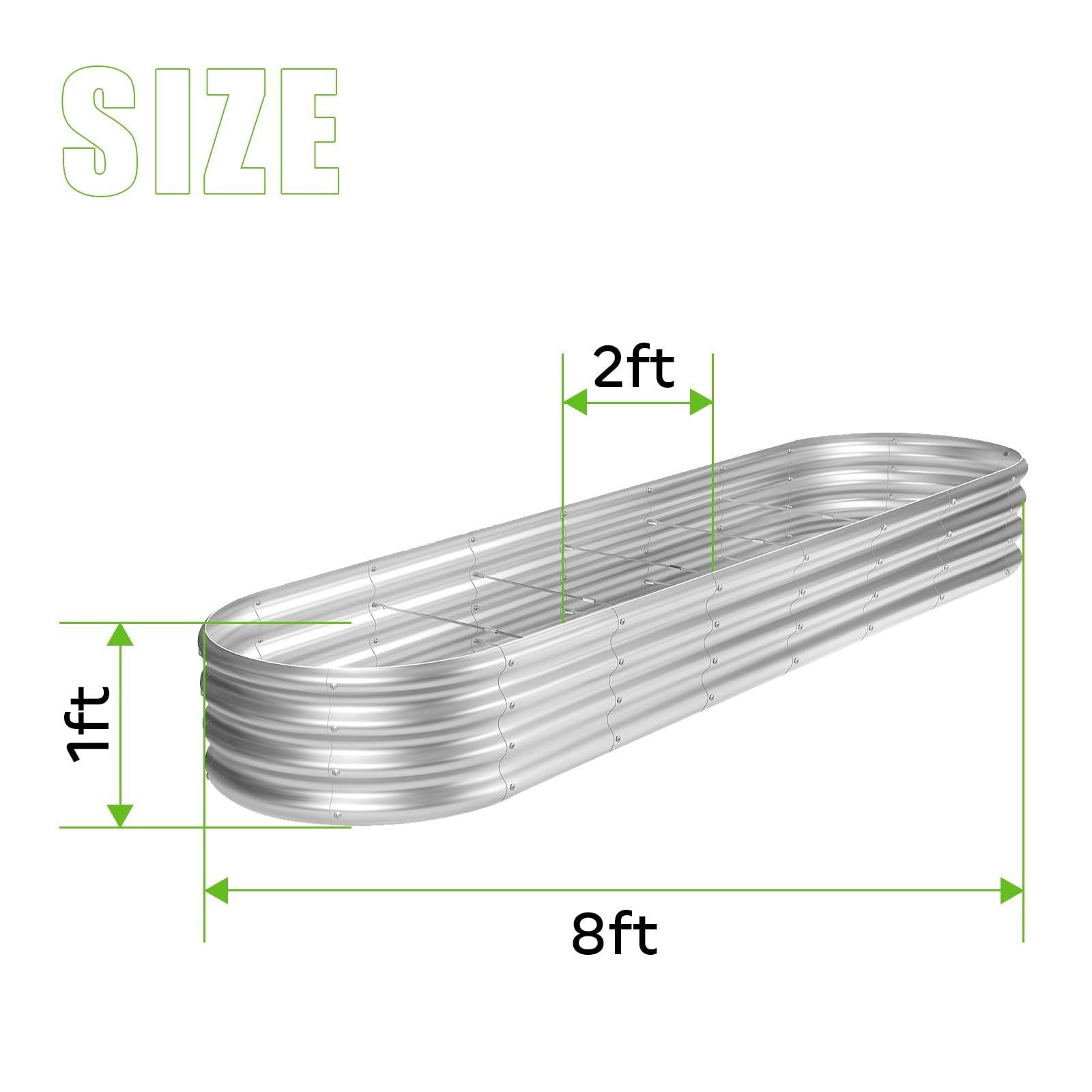Land Guard raised bed side view showing durable exterior