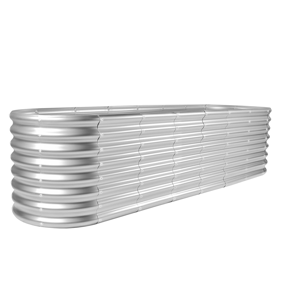 Land Guard 8x2x2ft galvanized raised bed for durable outdoor gardening and versatile planting.