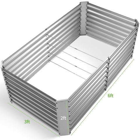Bottomless base design allows root expansion and easy drainage in this Land Guard bed.