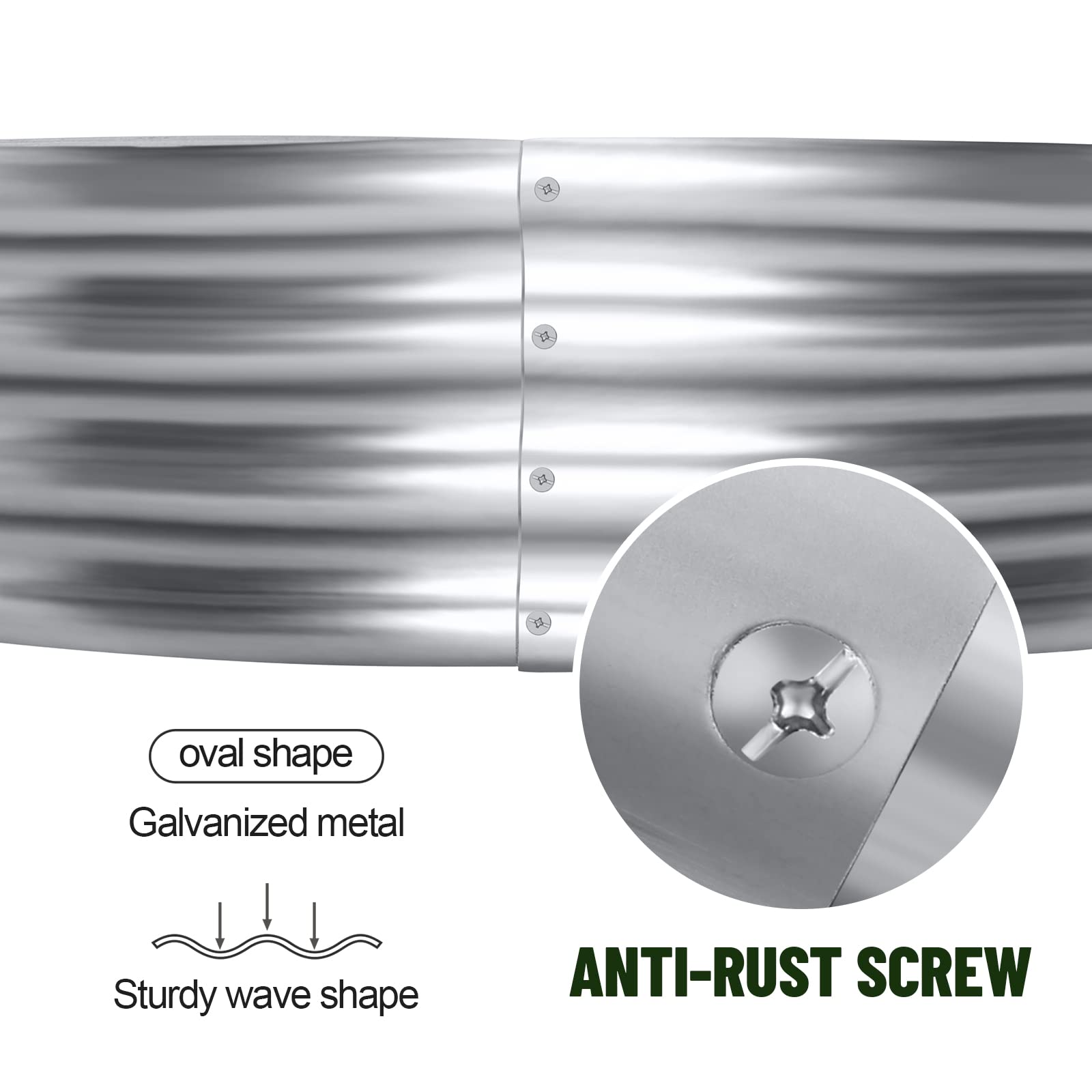 Land Guard double-thick galvanized sheet for strong long-lasting beds