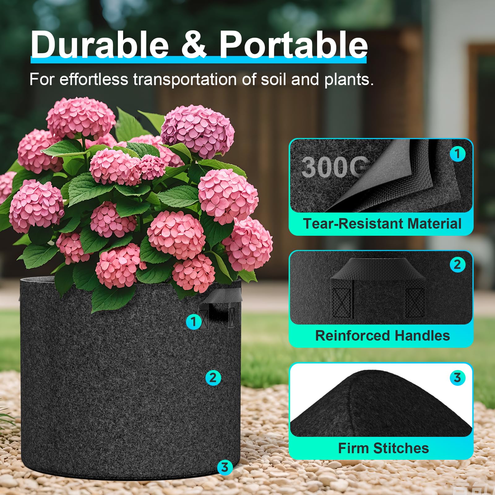 Land Guard grow bags deliver excellent drainage to support healthy root activity.