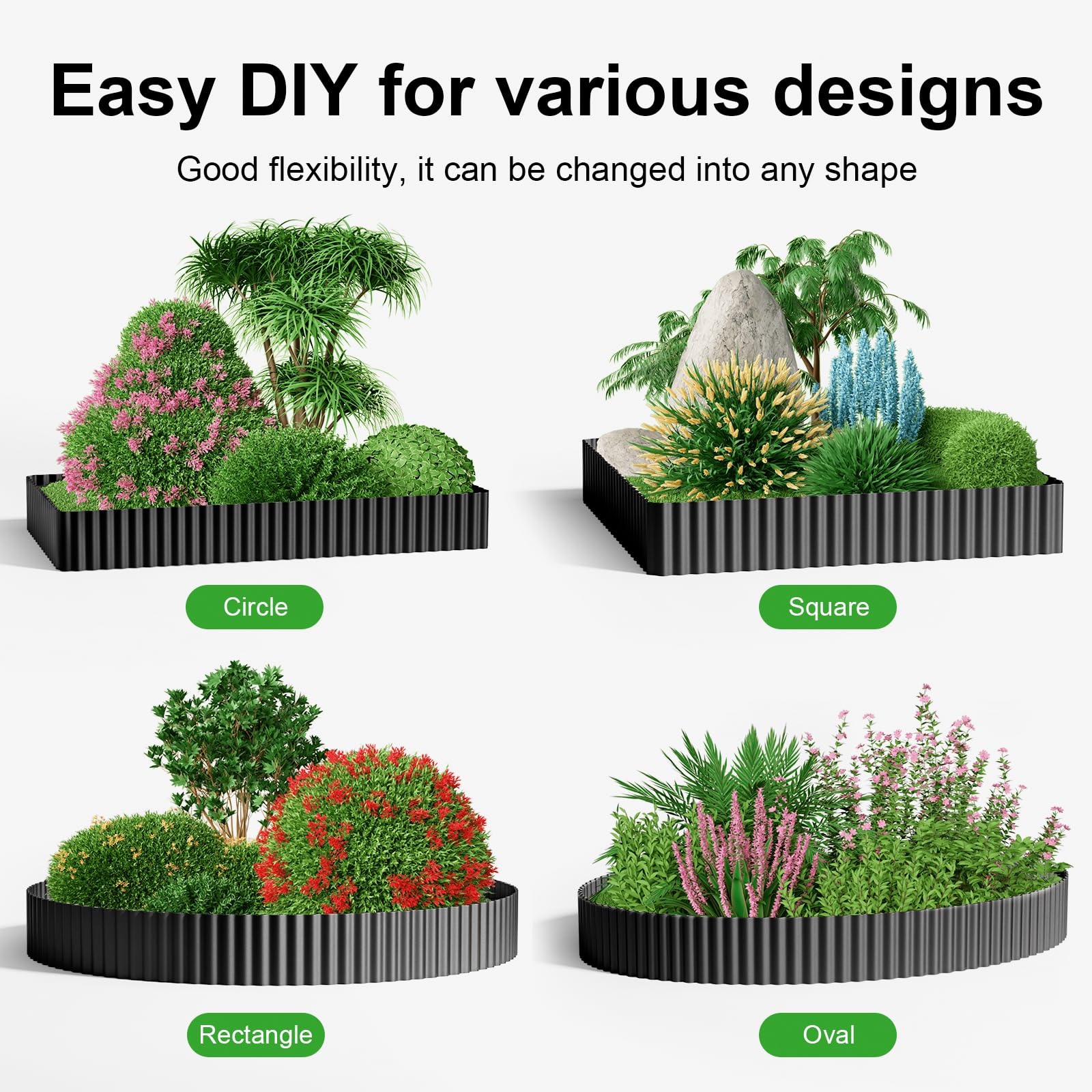 Land Guard flower bed and lawn edging creates crisp borders for any landscape.