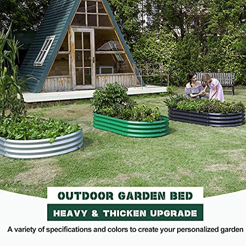 Land Guard galvanized planter with open base design improves drainage for roots.