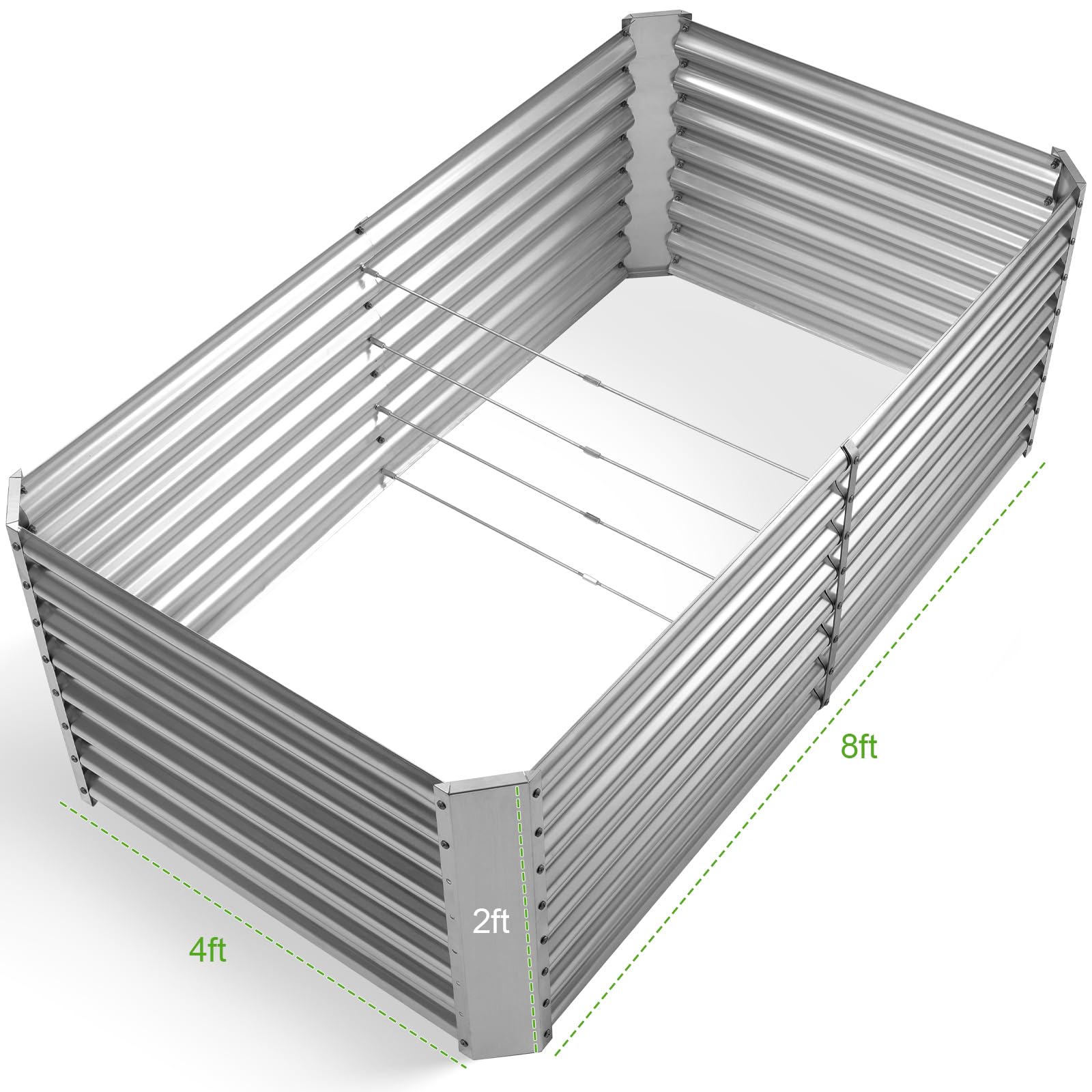 Land Guard galvanized planter raised garden box boosts plant health and accessible planting.