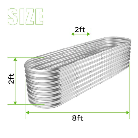 Land Guard galvanized steel bed highlights corrosion resistance for long-lasting garden use.