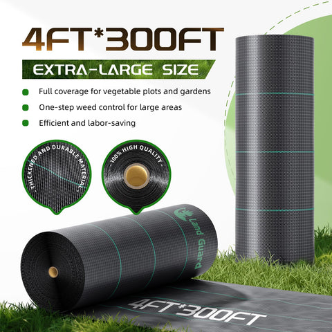 Land Guard ground-cover weave provides durable, breathable protection for garden beds.