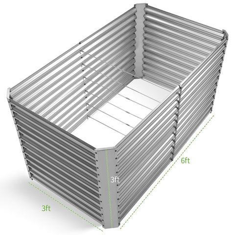 Land Guard large-capacity metal planter outdoor shows spacious soil area for vegetables