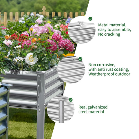 Land Guard metal garden bed with drainage holes helps manage moisture for healthy soil