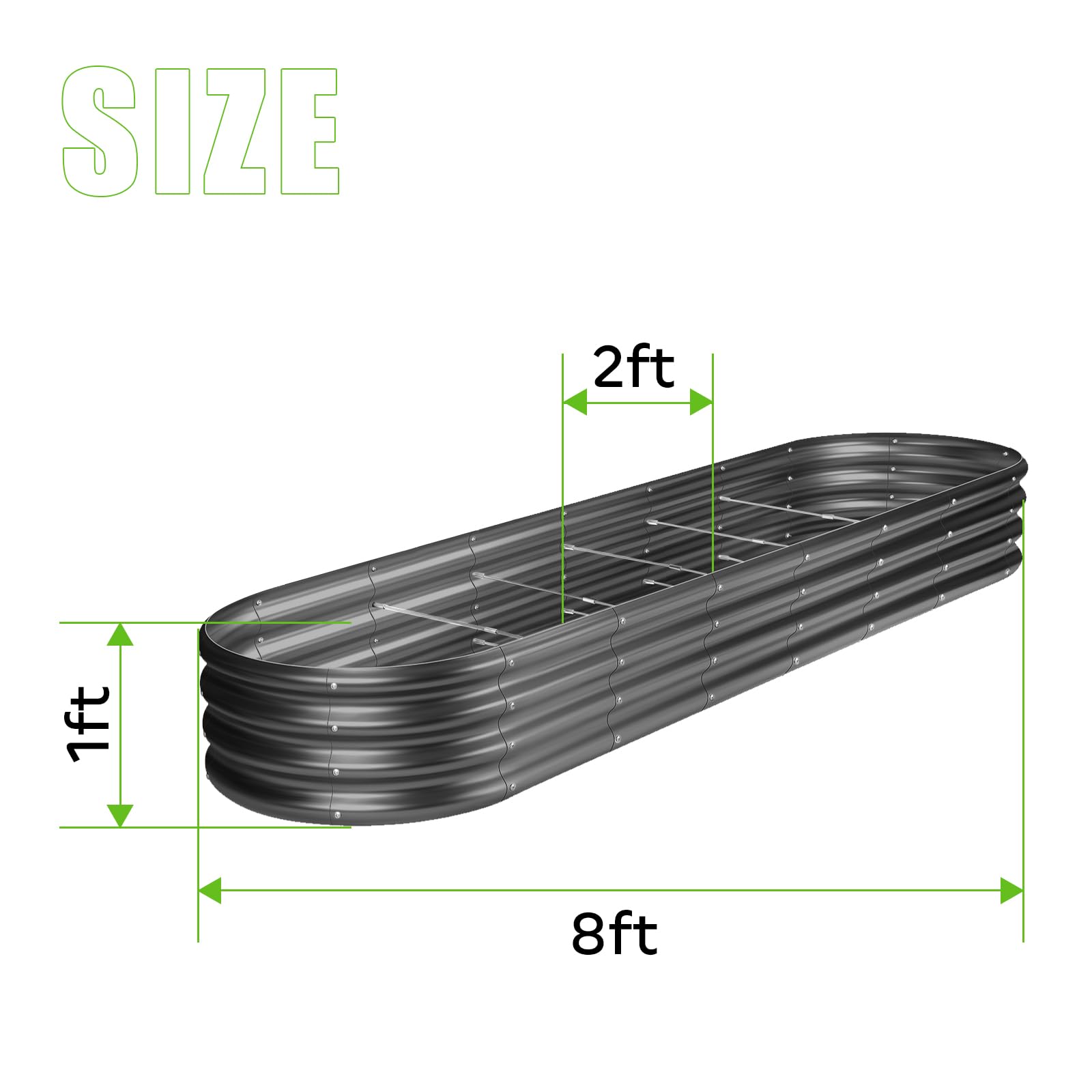 Land Guard oval metal raised bed setup demonstrates a sturdy garden frame.