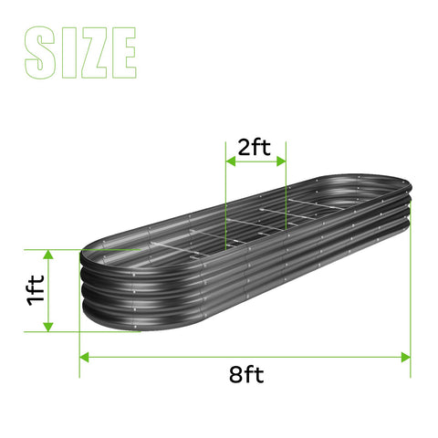 Land Guard oval metal raised bed setup demonstrates a sturdy garden frame.