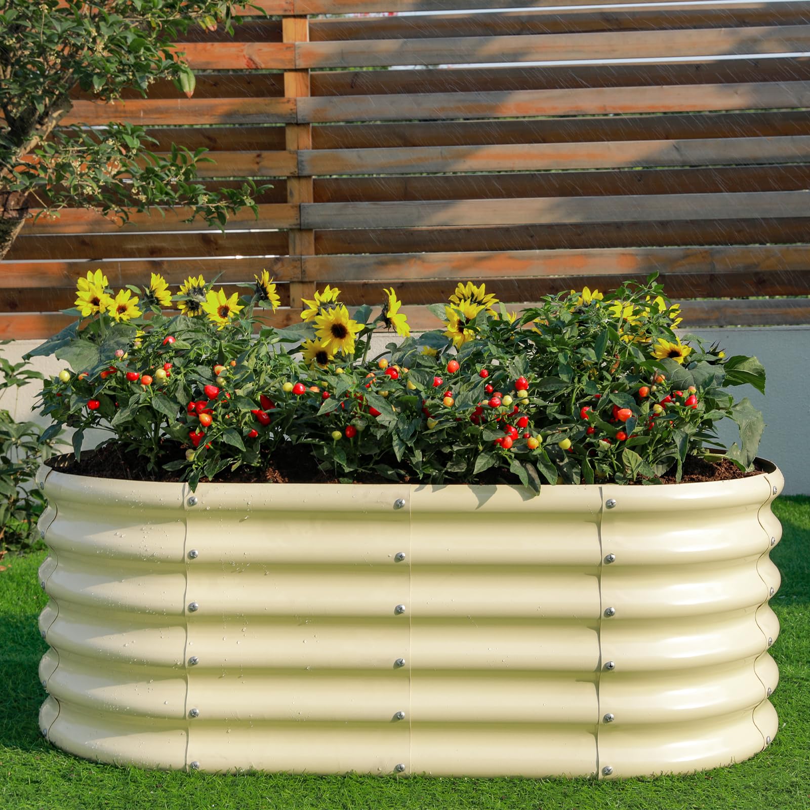 Land Guard powder-coated bed resists rust for long outdoor use