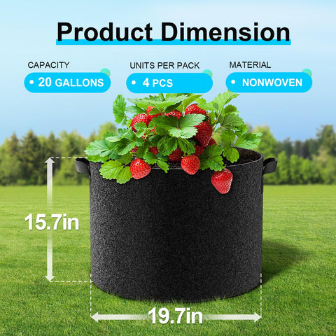 Land Guard thickened nonwoven fabric grow bag designed for durability.
