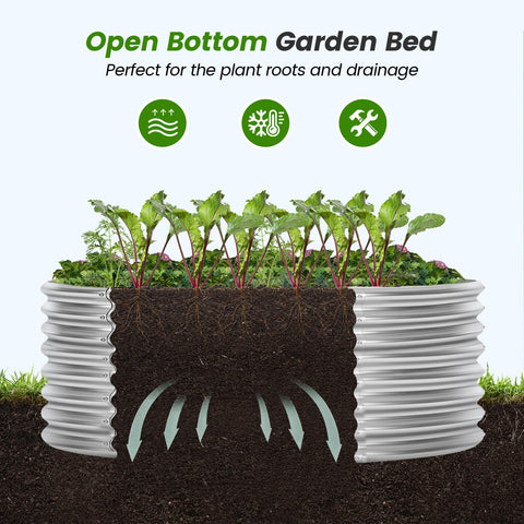 Land Guard galvanized bed kit; sturdy outdoor solution for containers.