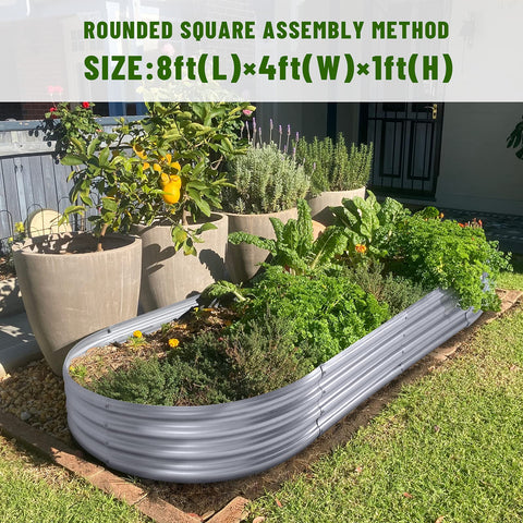 Land Guard two-pack outdoor metal beds offer versatile spacing for gardens.