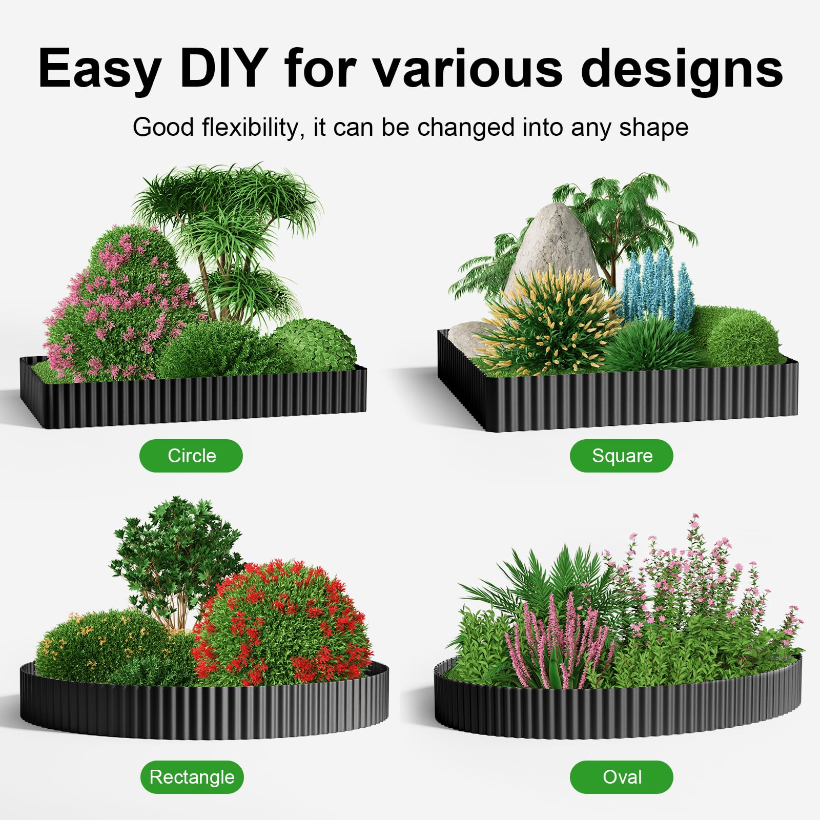 Land Guard weather-resistant edging maintains a bright look through seasons.