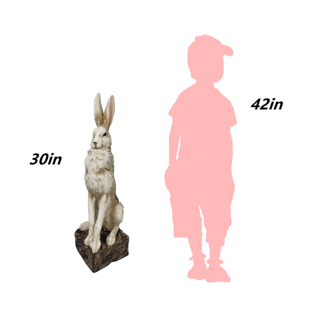 LANDCHY UV coated rabbit sculpture preserves color outdoors