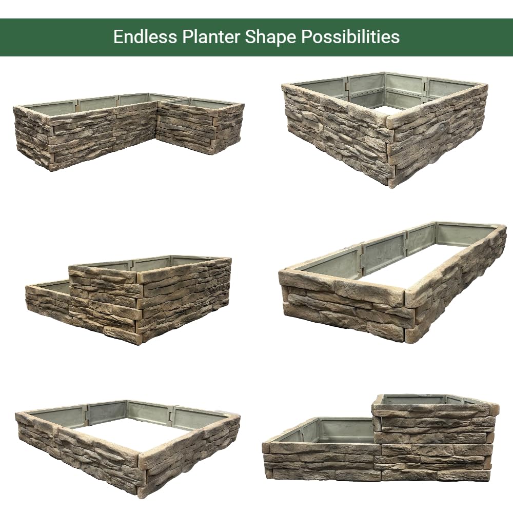 Landecor Ledgestones natural stone pattern enhances curb appeal in any garden.