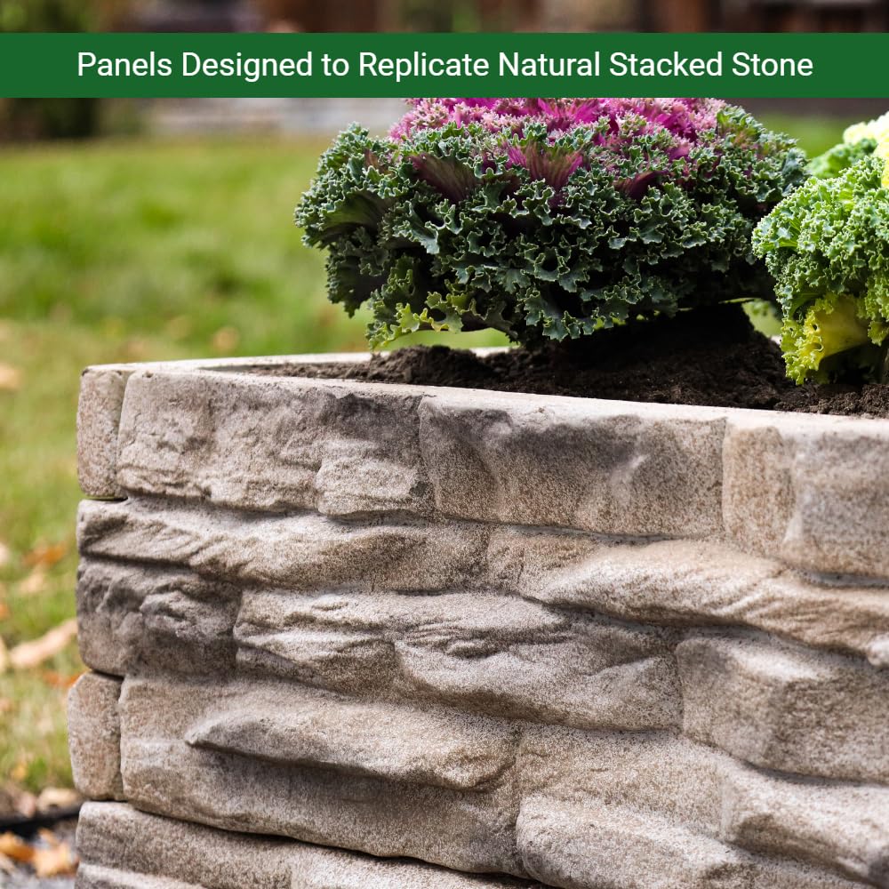 Landecor Ledgestones 8x24 panels replicate stacked ledge stone aesthetics.